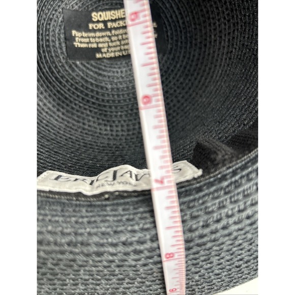 Eric Javits Women's Squishee Black Beach Sun Hat UPF 50+ Protection - Picture 9 of 9
